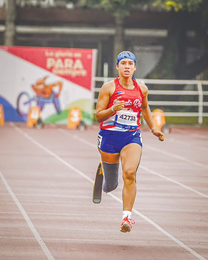 Yaimillie Díaz en Cali, Colombia, competencia paralímpica Grand Prix